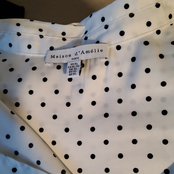 Maison d'Amélie Polka Dot Blouse - Picture 7 of 9